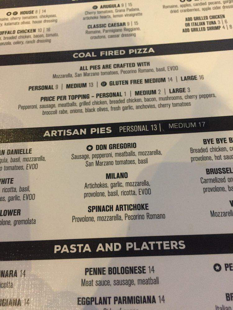 Menu at Urban CoalHouse Pizza + Bar, Brick