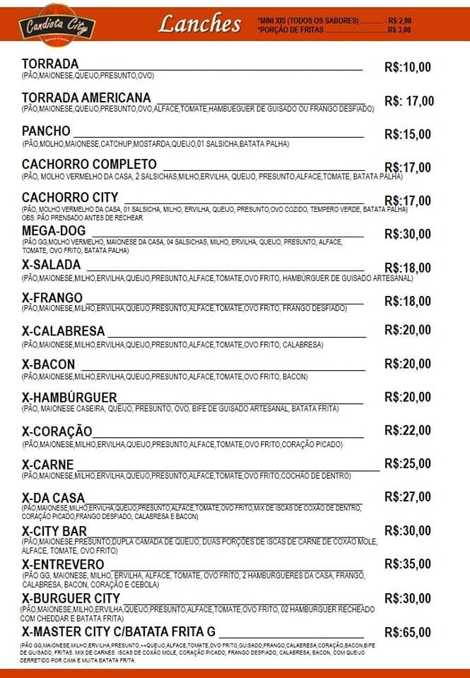 PUB CITY cardápio