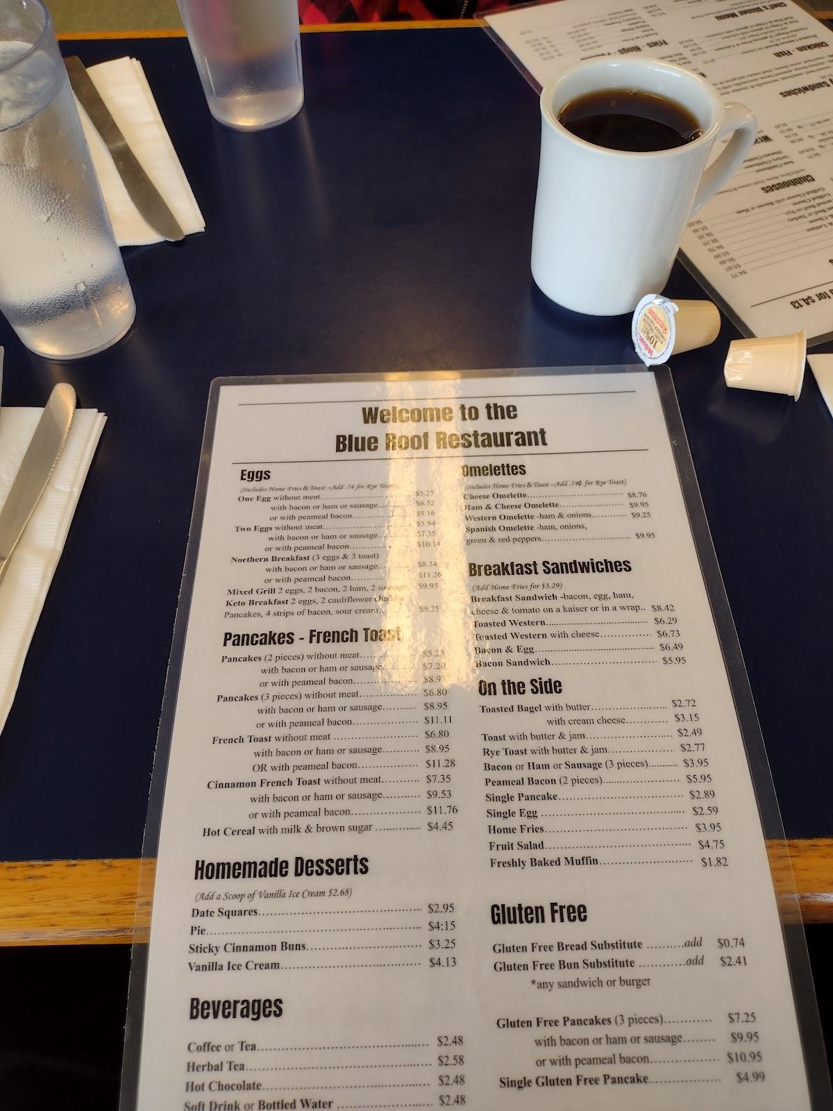 Menu at The Blue Roof Restaurant, Sundridge