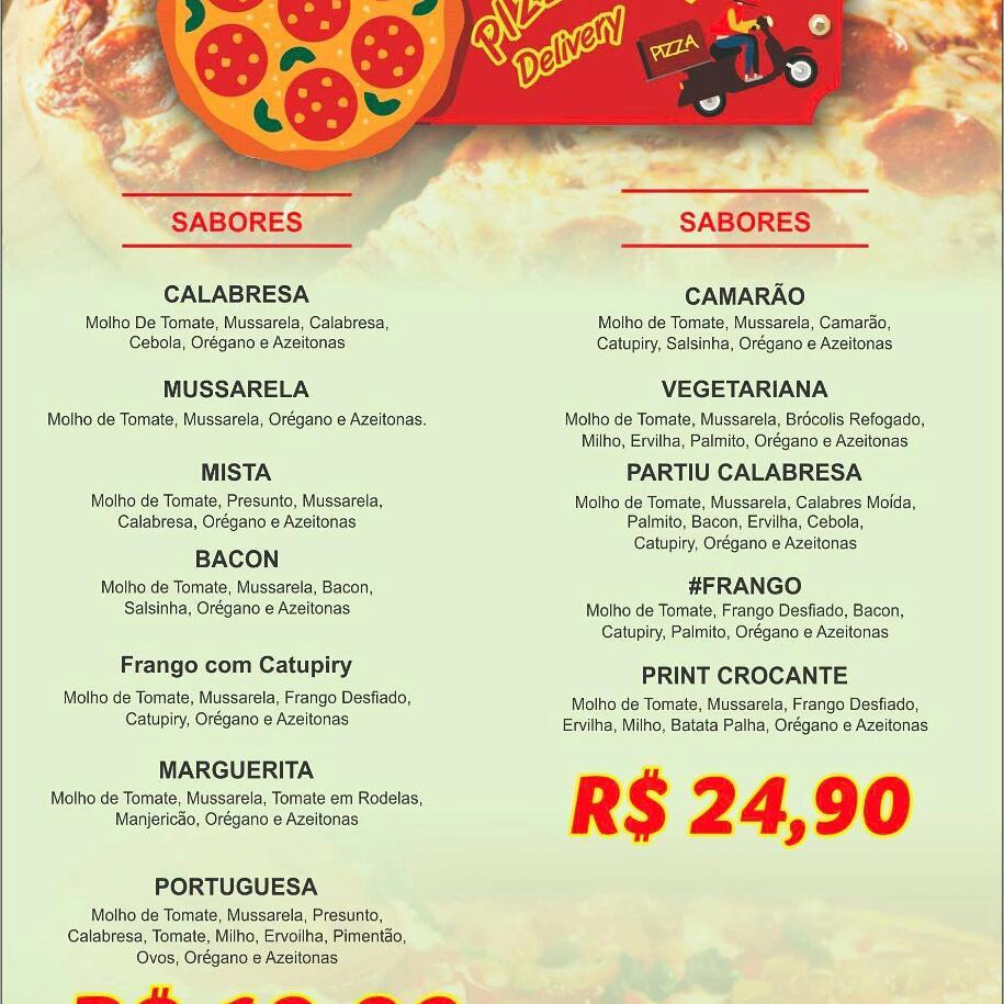 João Ritz Pizzaria Delivery cardápio