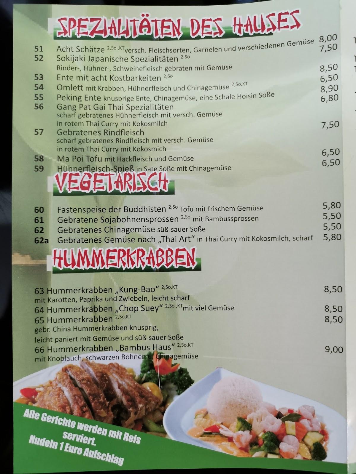Speisekarte von Asia Restaurant Bambus, Simmern (Hunsrück)