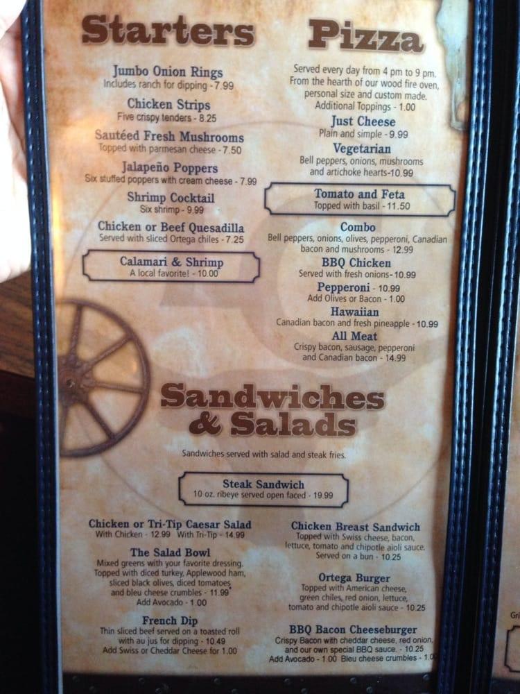 Menu at Loading Chute Restaurant and Barn, Creston