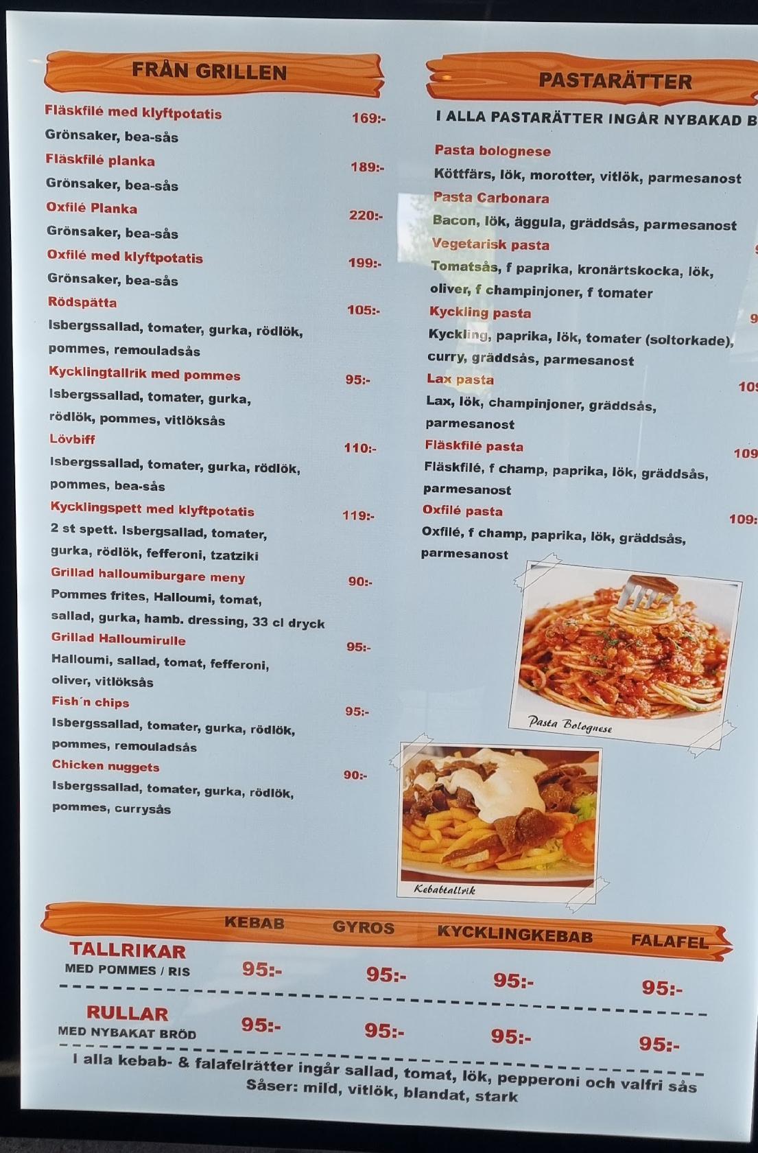 Menu at Pepperoni restaurang online pizza restaurant, Uppsala