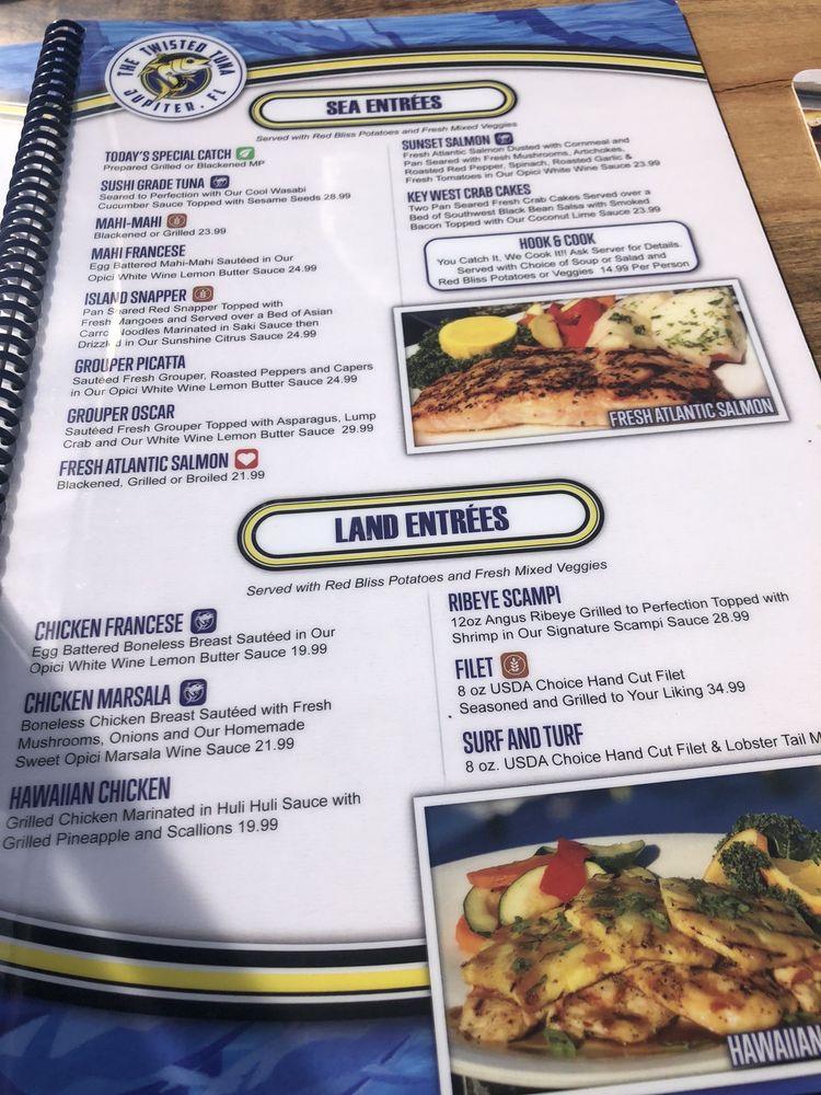 Menu at The Twisted Tuna Jupiter FL restaurant, Jupiter