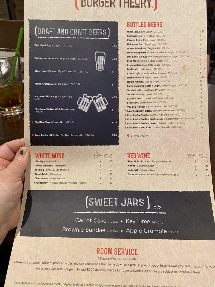 Menu at Burger Theory Yuma pub & bar, Yuma