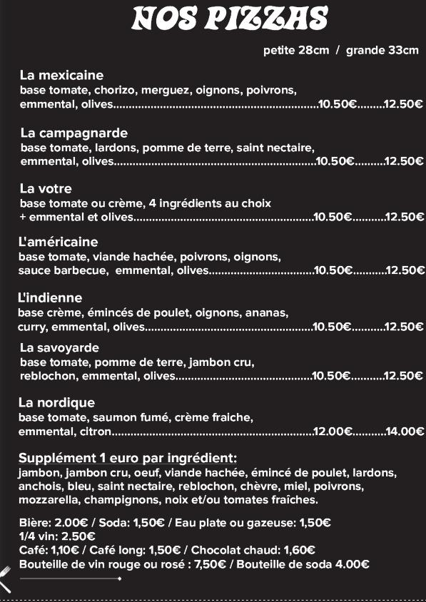 Menu at Kebab De La Fontaine restaurant, Maringues