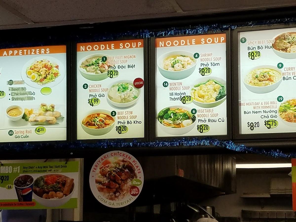 Menu at BMC Pho restaurant, Covina, 402 N Azusa Ave