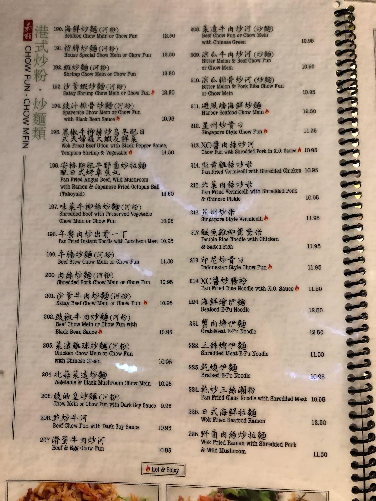 Menu at Garden Cafe, Alhambra