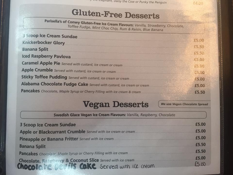 Menu at Barnacles Fish & Chips, Llandudno