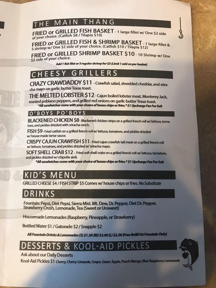 Menu at Off The Hook Seafood And More restaurant, Oklahoma City, 125 W Britton Rd