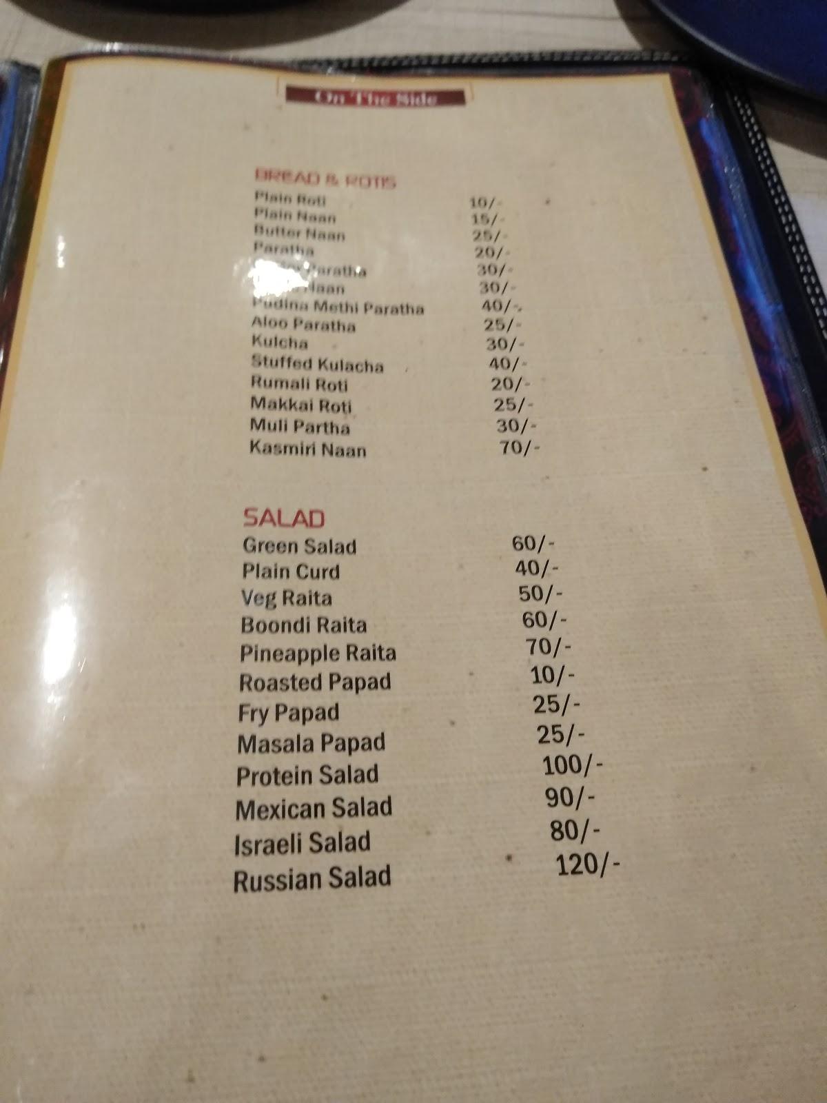Menu at Silver Spoons restaurant, best restaurant, wedding catering