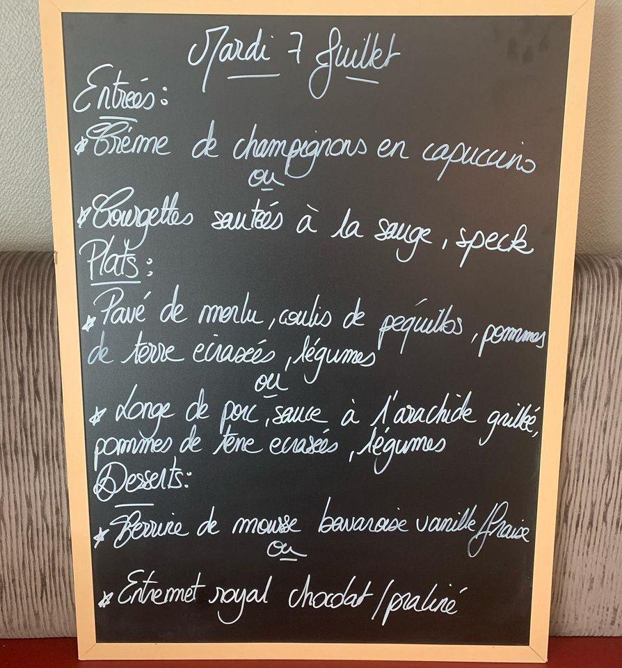 Menu au Restaurant Sur L'Ardoise, Versonnex