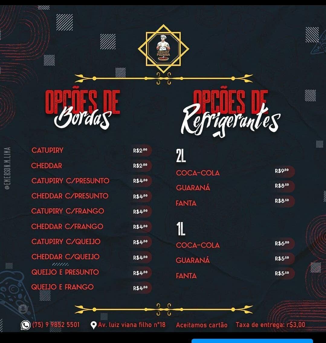 Degust Pizzaria cardápio
