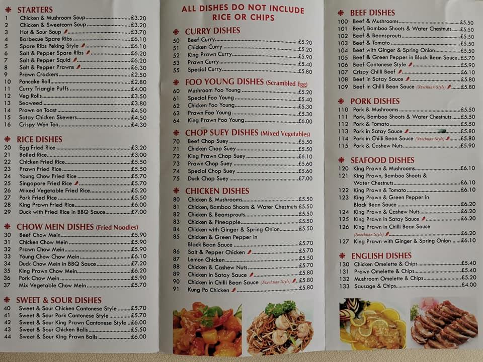 Menu at Mei Kitchen Chinese Takeaway fast food, Perranporth