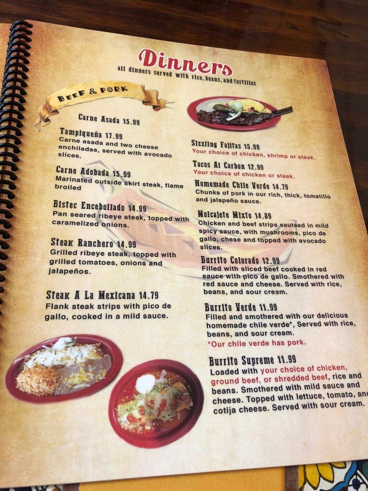 Menu at Patio Grill Authentic Mexican Restaurant, Pinedale