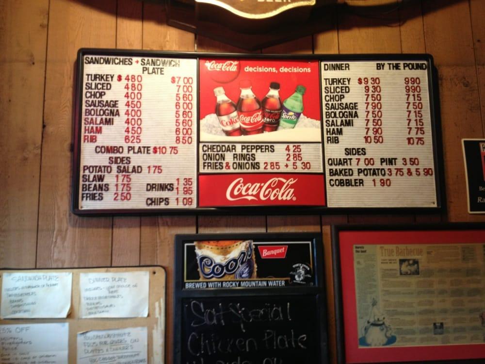 Carta de barbacoa Railhead Smokehouse, Fort Worth