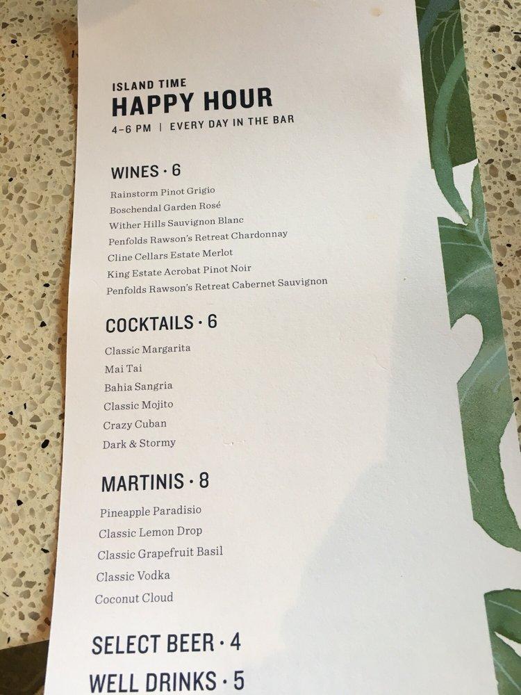 Carta De Tommy Bahama Marlin Bar & Store, Estero