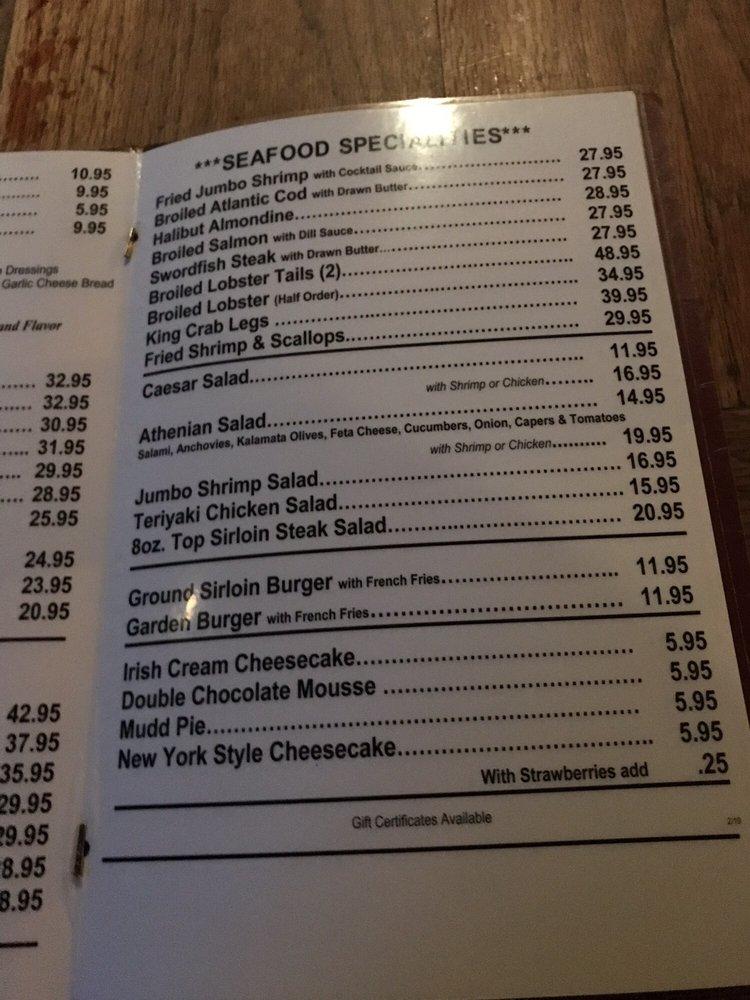 Menu at Red Fox Room and Steakhouse, San Diego