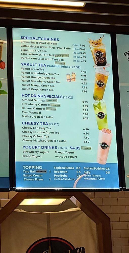 Menu at Pokeworld, Memphis