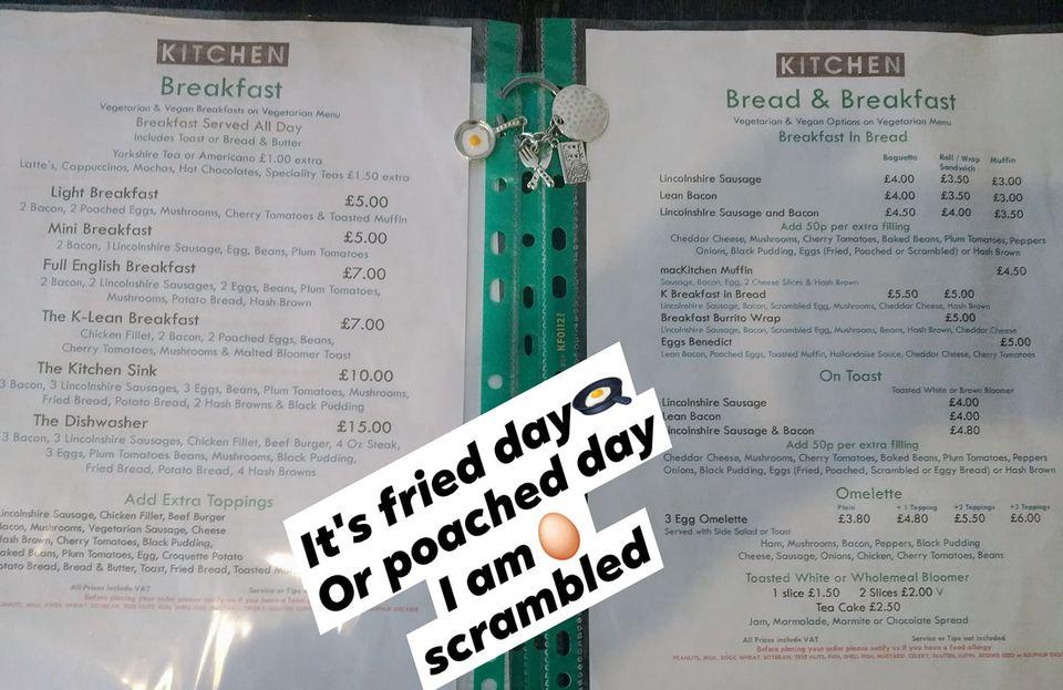 Menu at KITCHEN cafe, Daventry