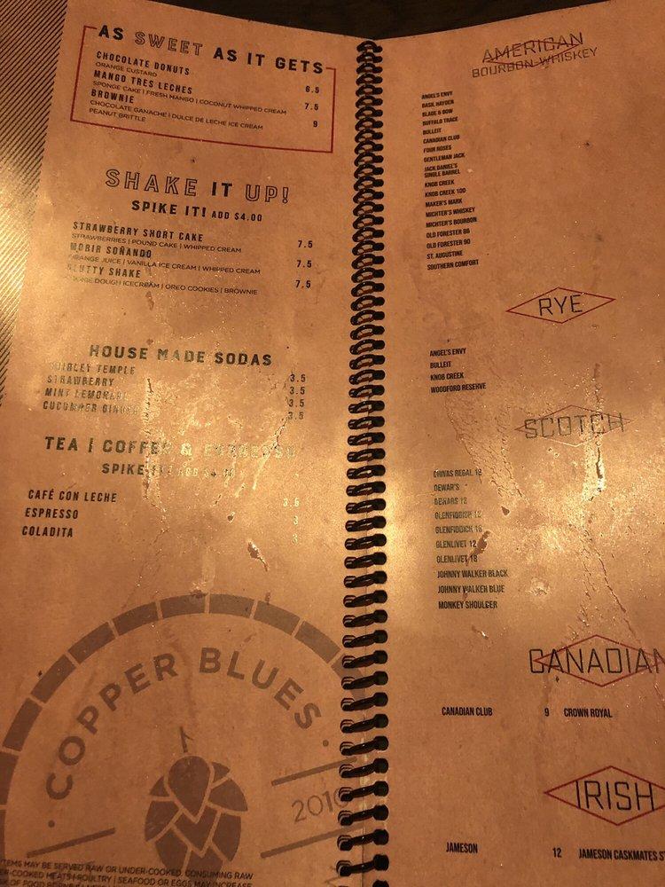 Menu at Copper Blues Rock Pub & Kitchen, Doral