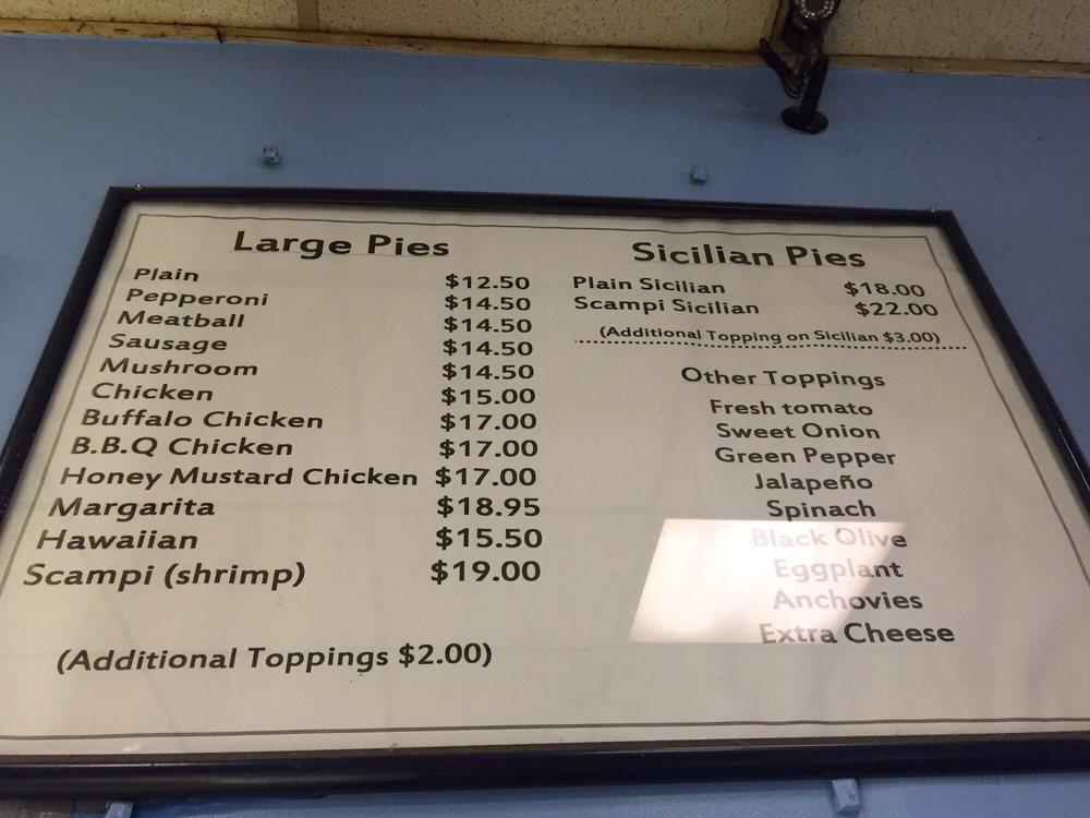 Menu at Pizzeria Las Americas, Jersey City