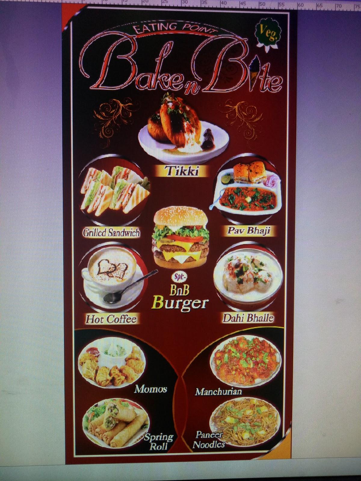 Menu at Bake n Bite, Ferozepur Cantt