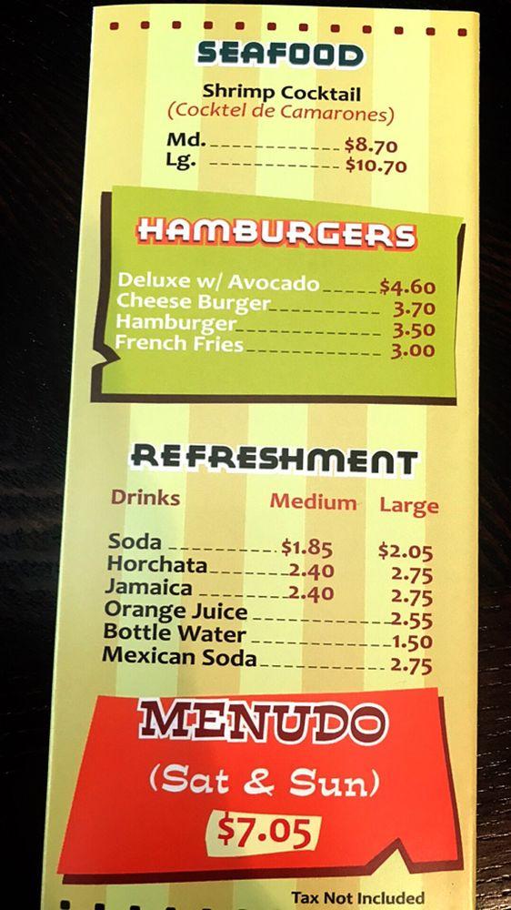 Menu at Los Favoritos Taco Shop restaurant, Chandler, S Gilbert Rd # 8