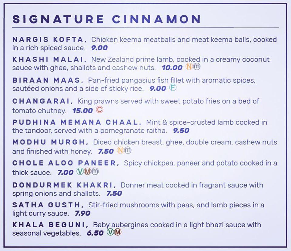 Menu at CINNAMON Indian Takeaway restaurant, Newcastle upon Tyne, 375