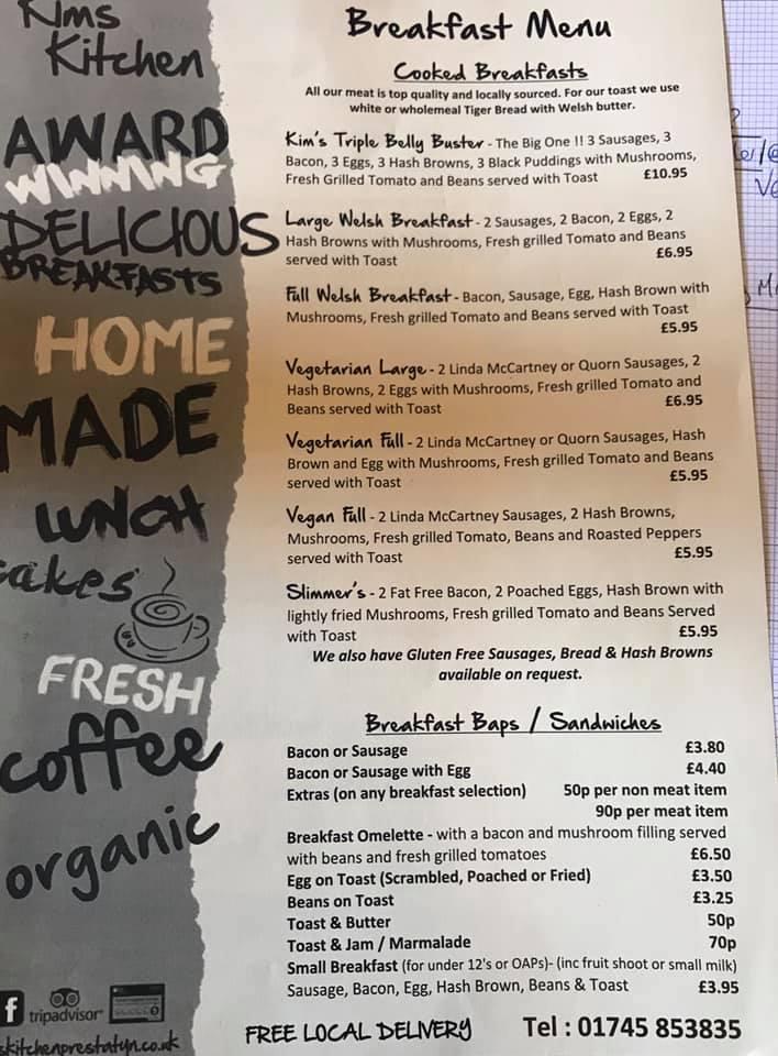 Menu At Kim S Kitchen Cafe Prestatyn   Rbdc Kims Kitchen Menu 2021 09 2 