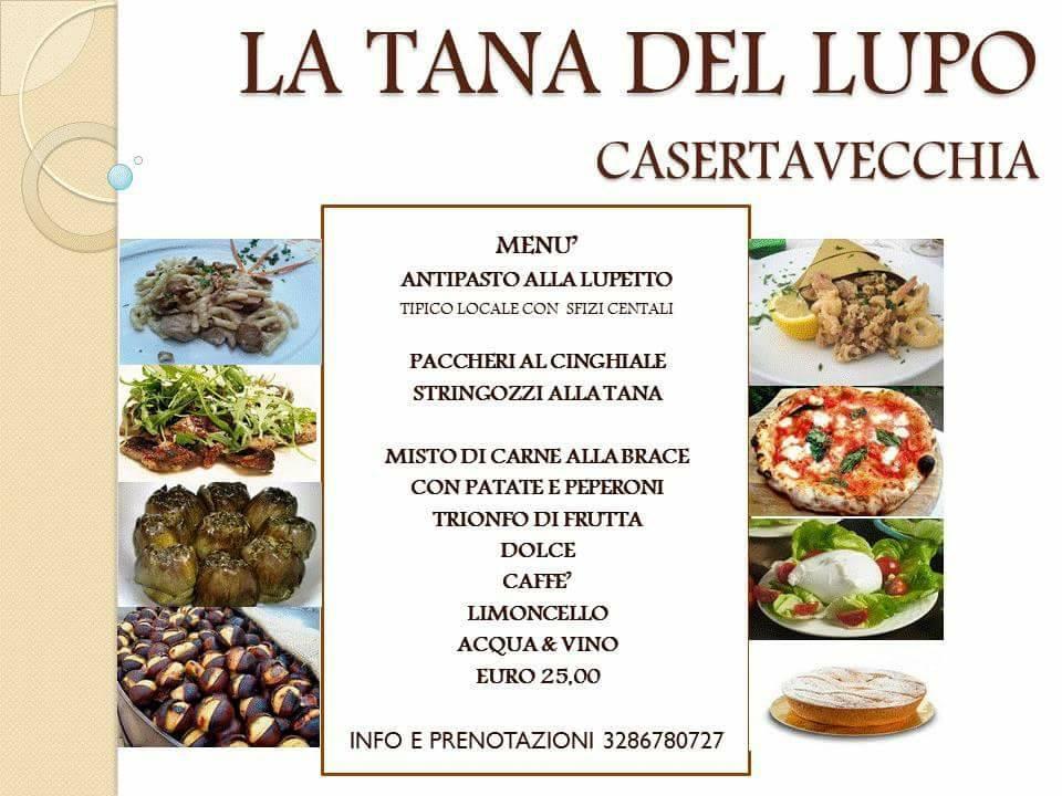 Menu Da La Tana Del Lupo Pizzeria Caserta Vecchia