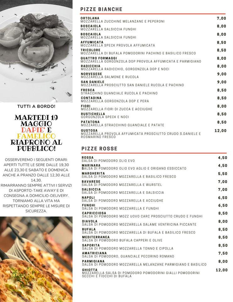 Menu di Dapiè 