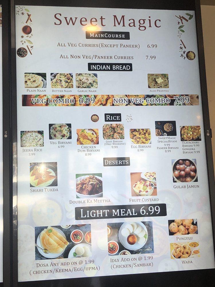 Menu at Sweet Magic IndoChinese Restaurant, Phoenix