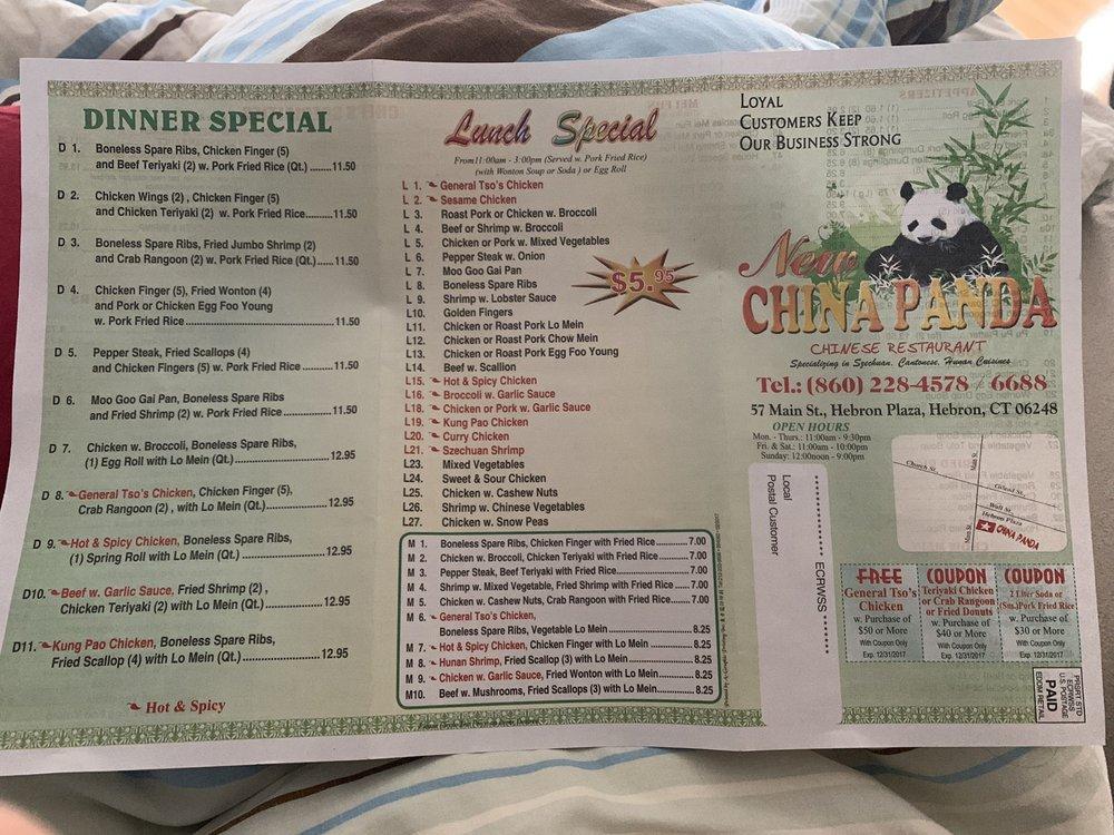 china panda menu