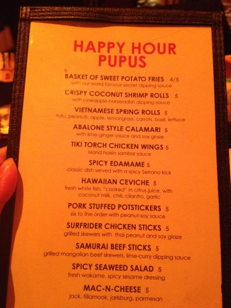 Menu at Hula's Island Grill pub & bar, Santa Cruz