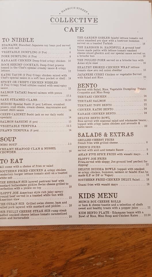 Menu at Midori Japanese Restaurant And Bar, Oamaru