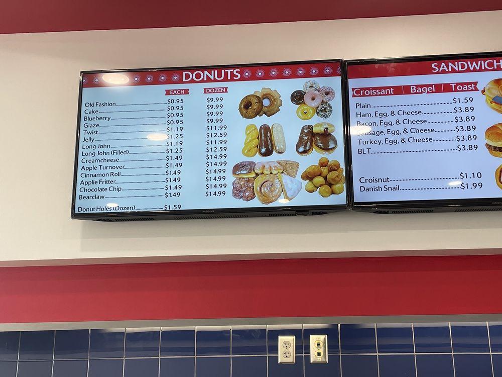 Menu at King Donuts, Jeffersontown, Taylorsville Rd