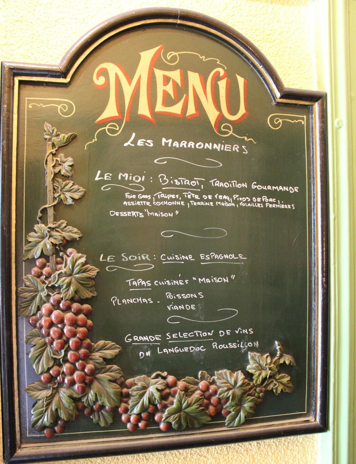 Menu Au Les Marronniers Restaurant P Zenas