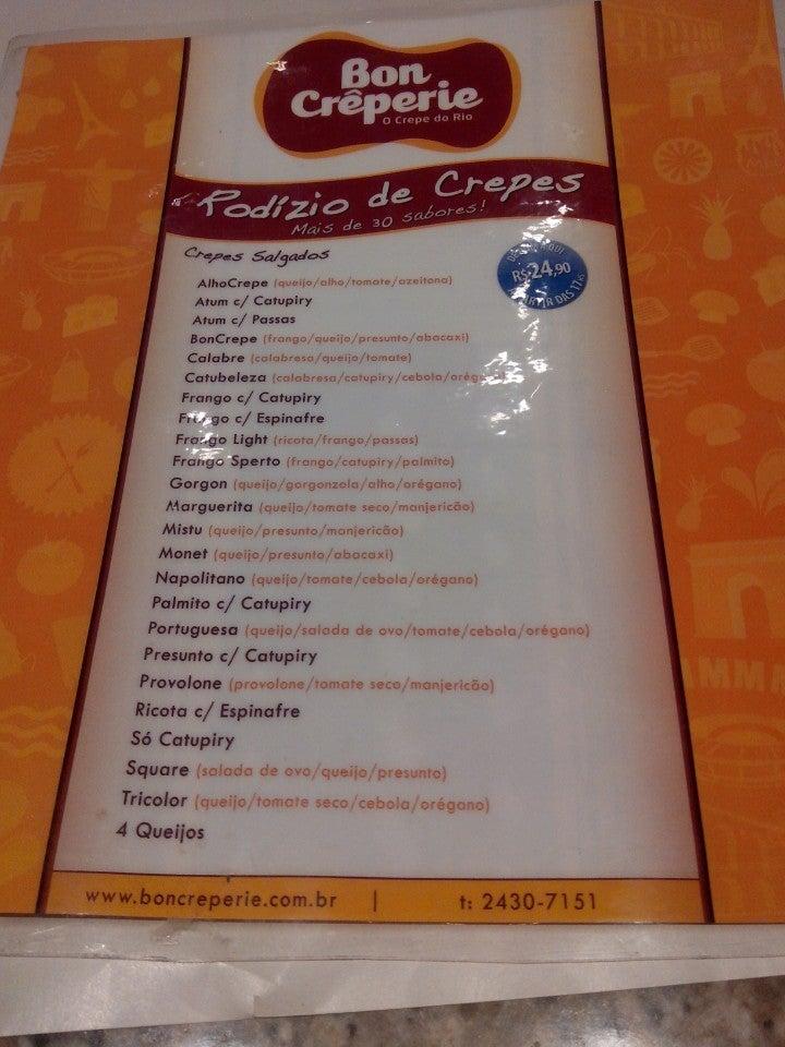 Bon Crêperie cardápio