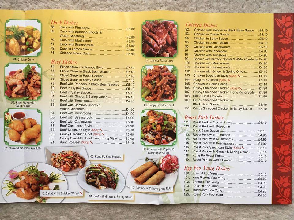 Menu at Wongs fast food, Blackwood