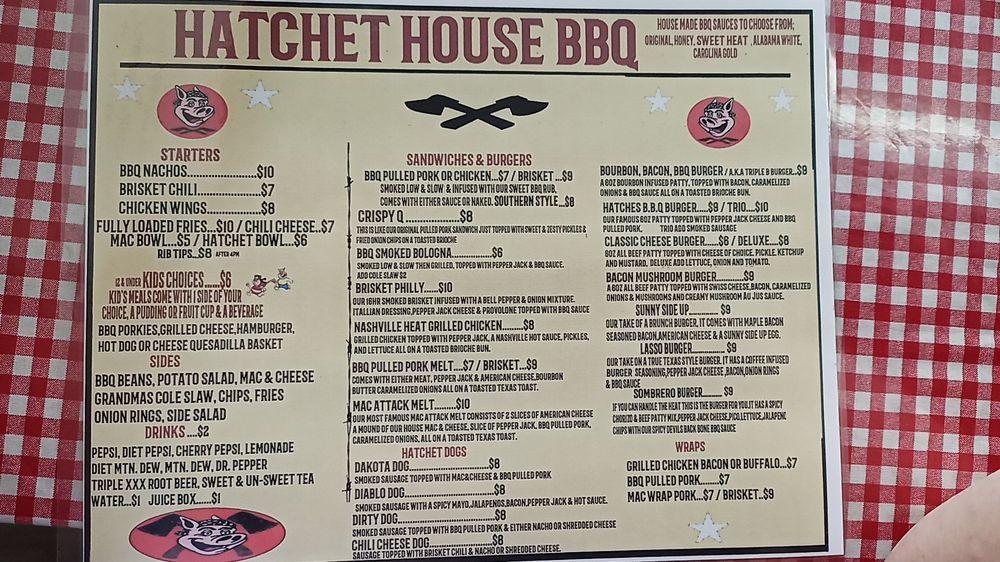 Menu at Big AL's Backyard BBQ & Catering, Roachdale