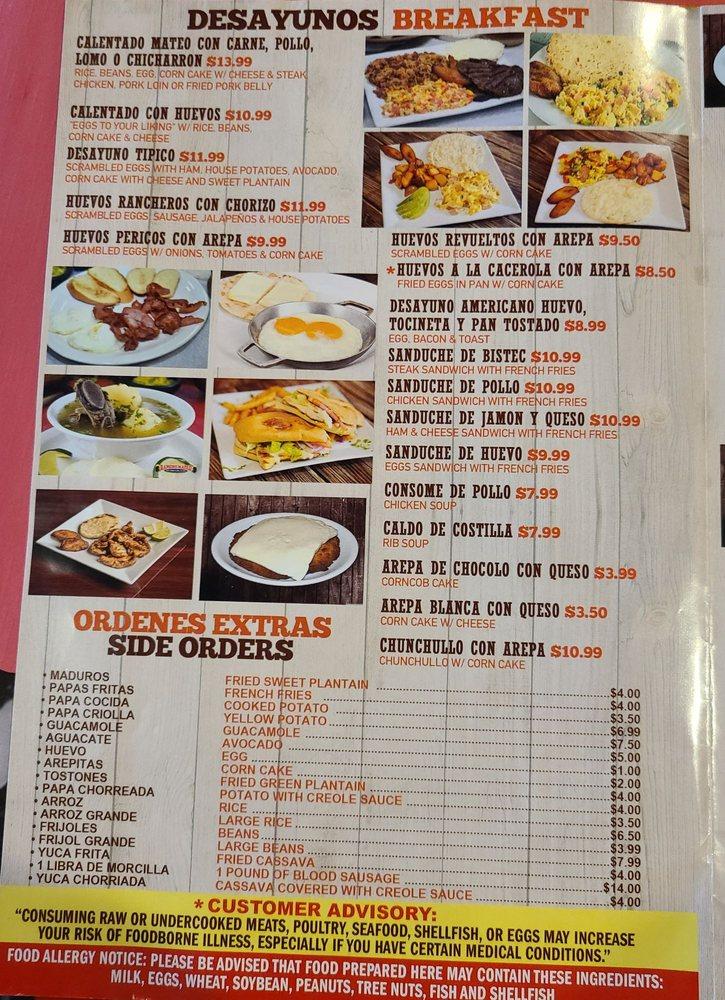 Menu at Aguardiente Colombian Steak House steakhouse, Orlando