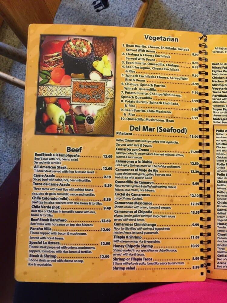 Menu at Casa Nayarit Mexican Grill restaurant, Bethel Park