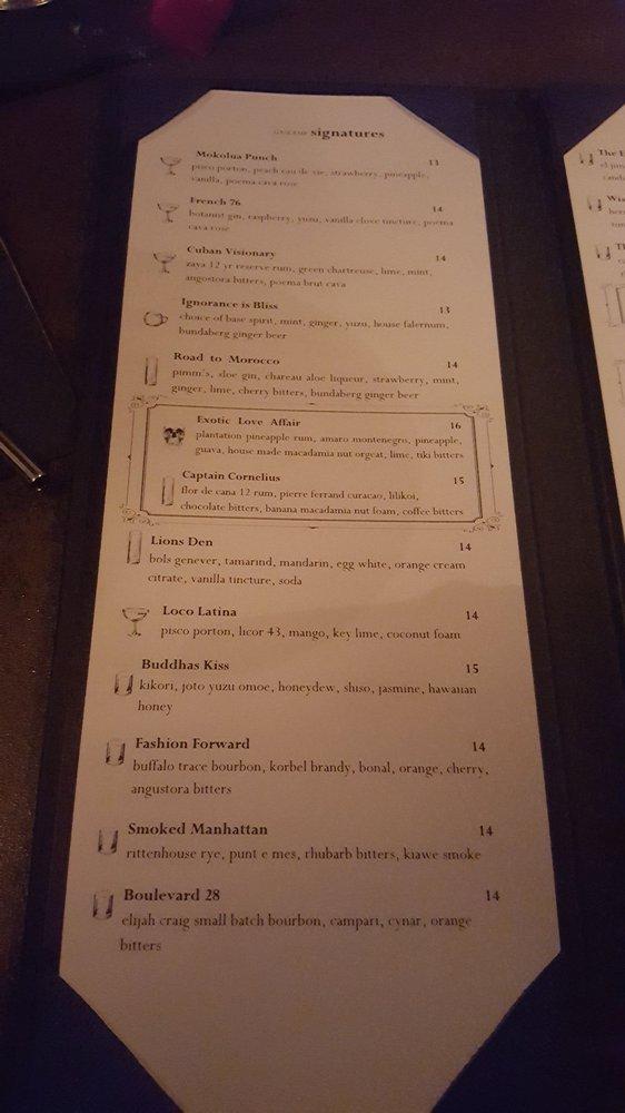 Menu at Gaslamp pub & bar, Kailua