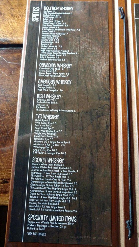 Menu at Wheelfish pub & bar, Pittsburgh