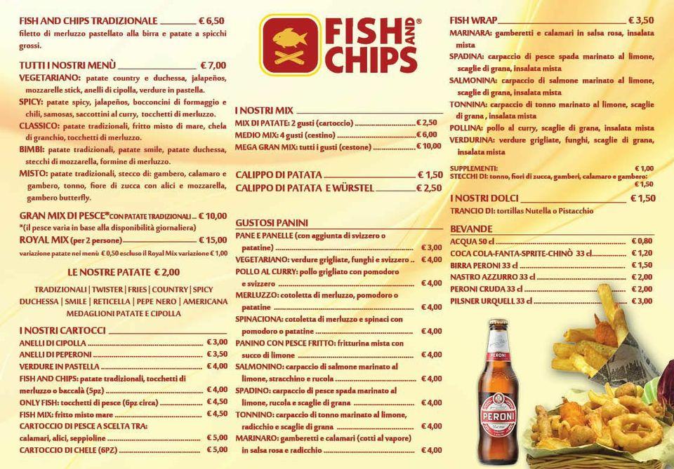 Menu di Fish&ChipsNicolosi 