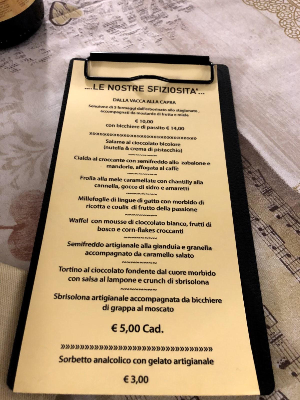 Menu da Locanda del Gatto Nero GRIGLIA & CUCINA ristorante, Zevio