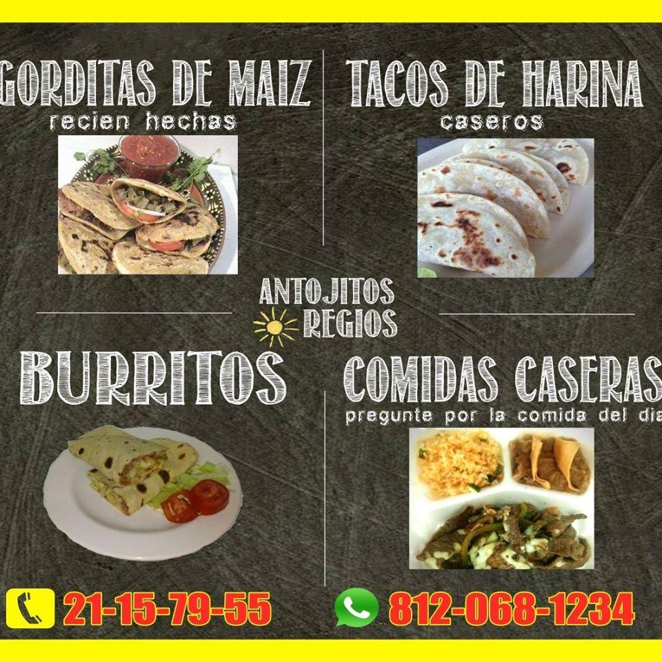 Menu at Antojitos Regios restaurant, Guadalupe