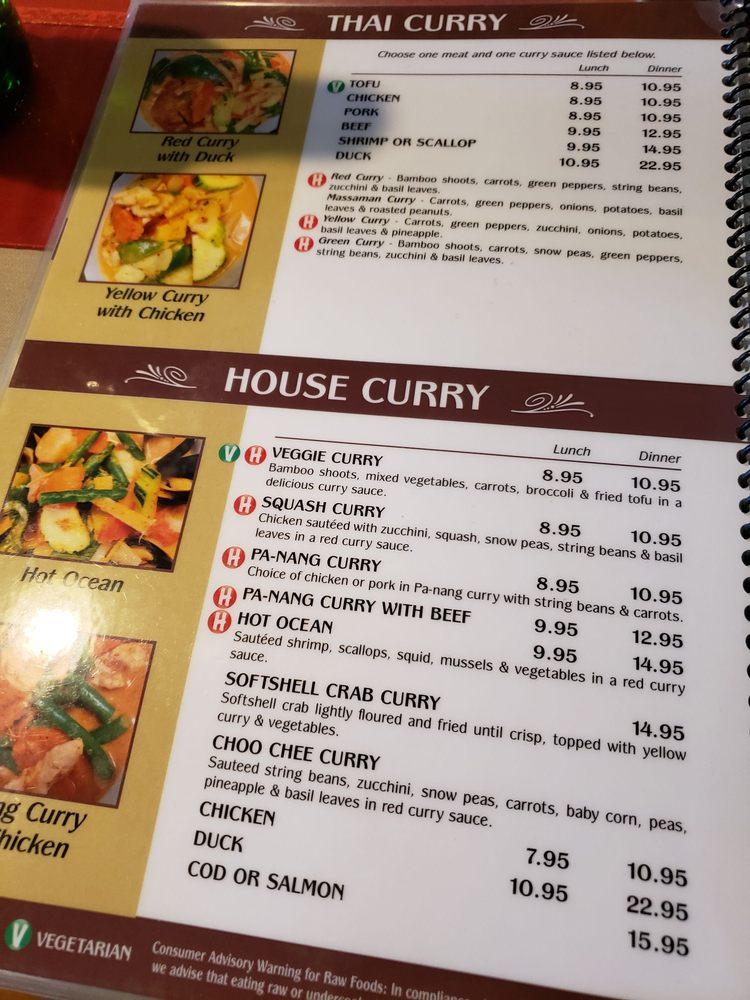 Menu at Thai House Restaurant, East Brookfield