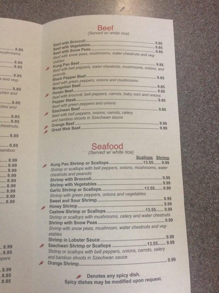 Menu at Great Wok restaurant, Phoenix, E Ray Rd #12
